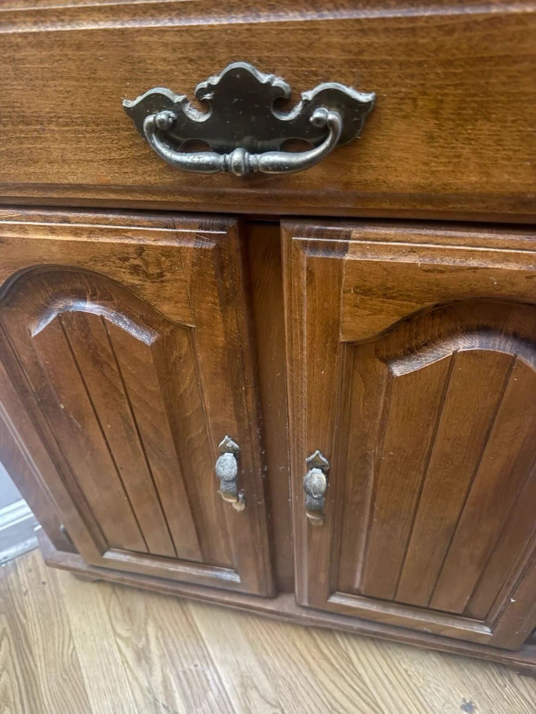 Wooden China Cabinet with Glass Doors