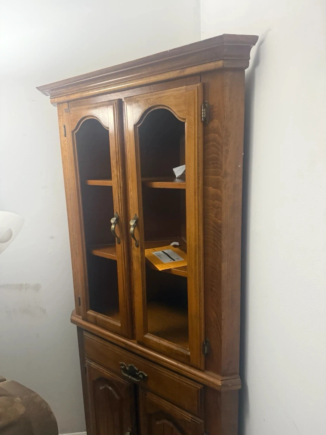 Wooden China Cabinet with Glass Doors - photo 2