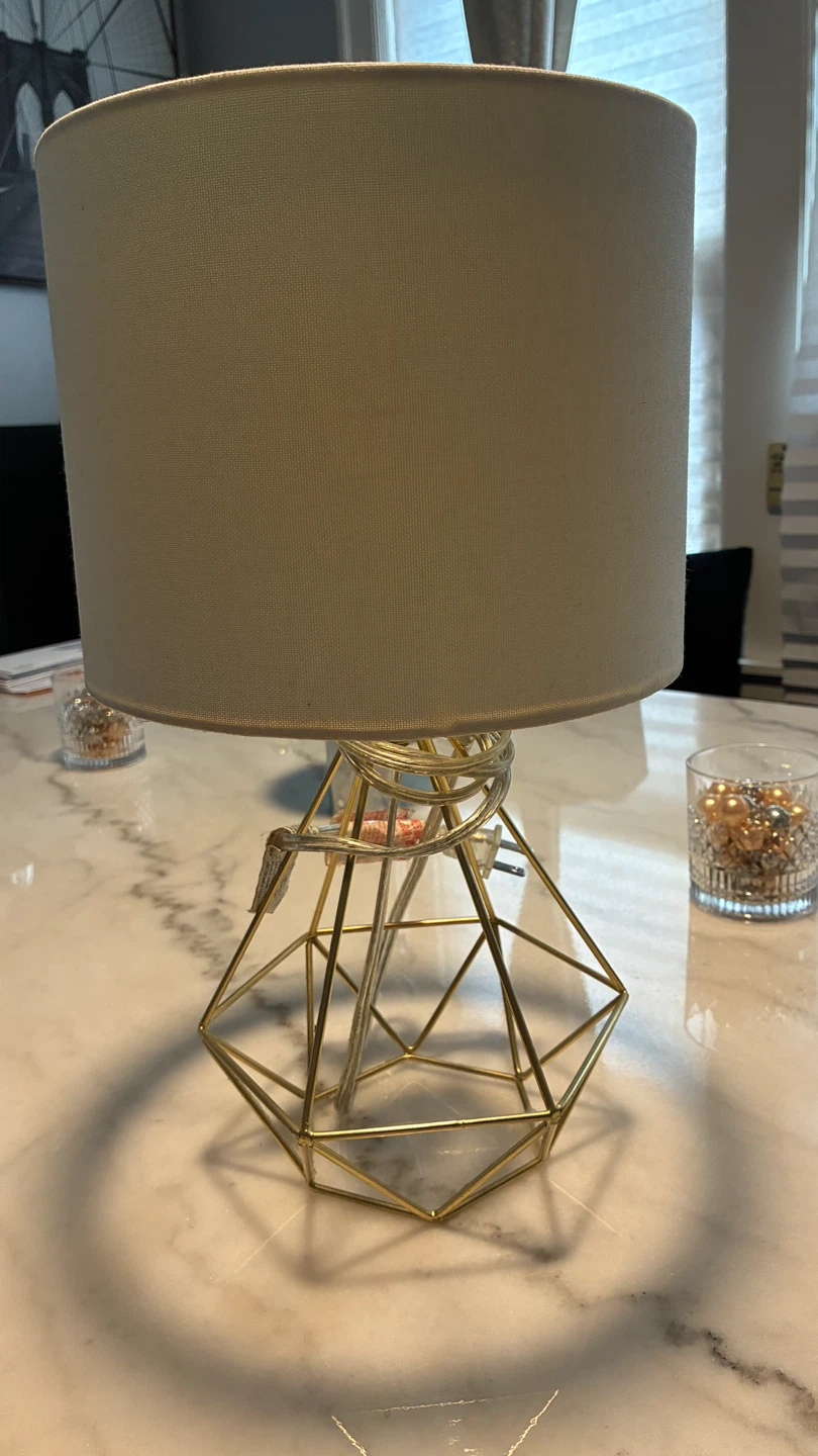Gold Geometric Table Lamp