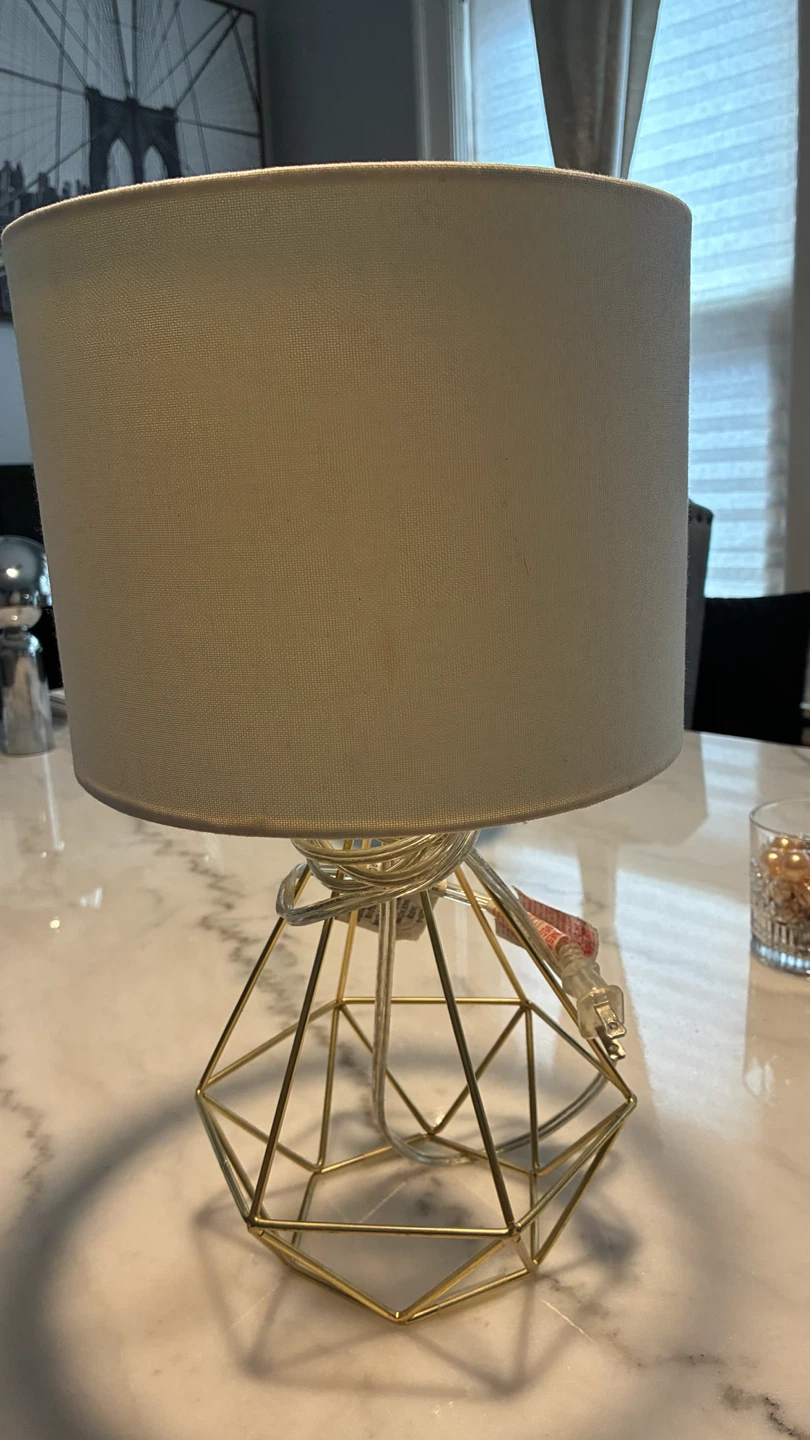 Gold Geometric Table Lamp - photo 2