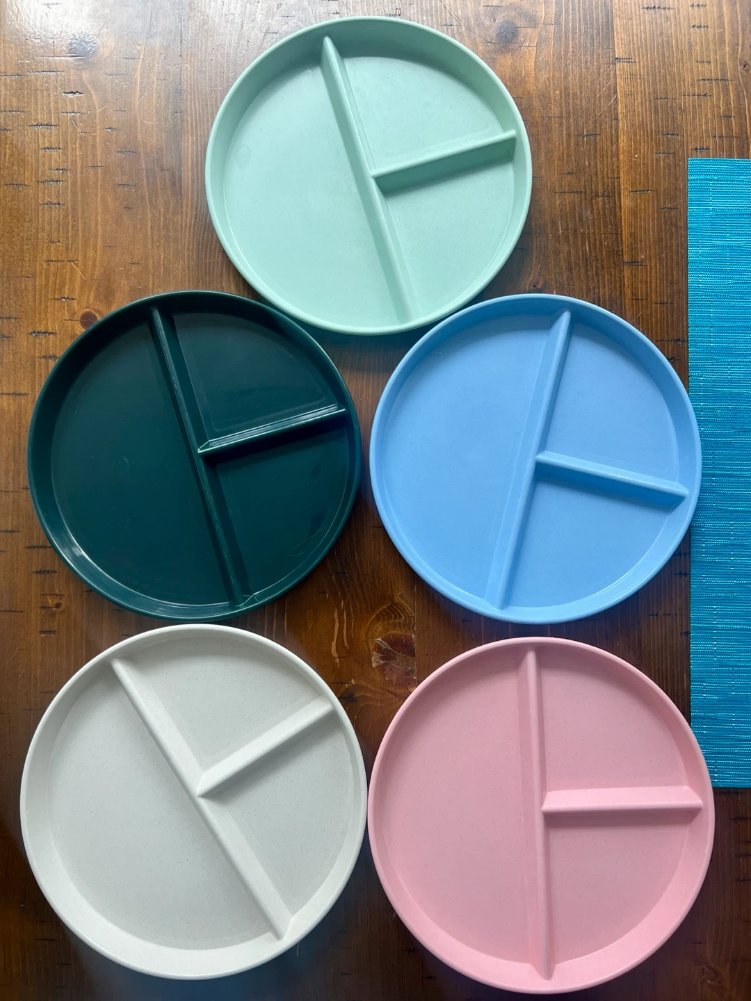 Set of 5 Portion Control Plates