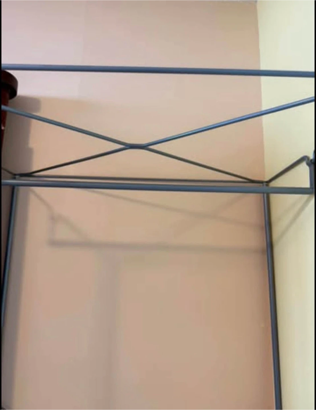 Disassembled Metal Garment Rack with Shelf - photo 4