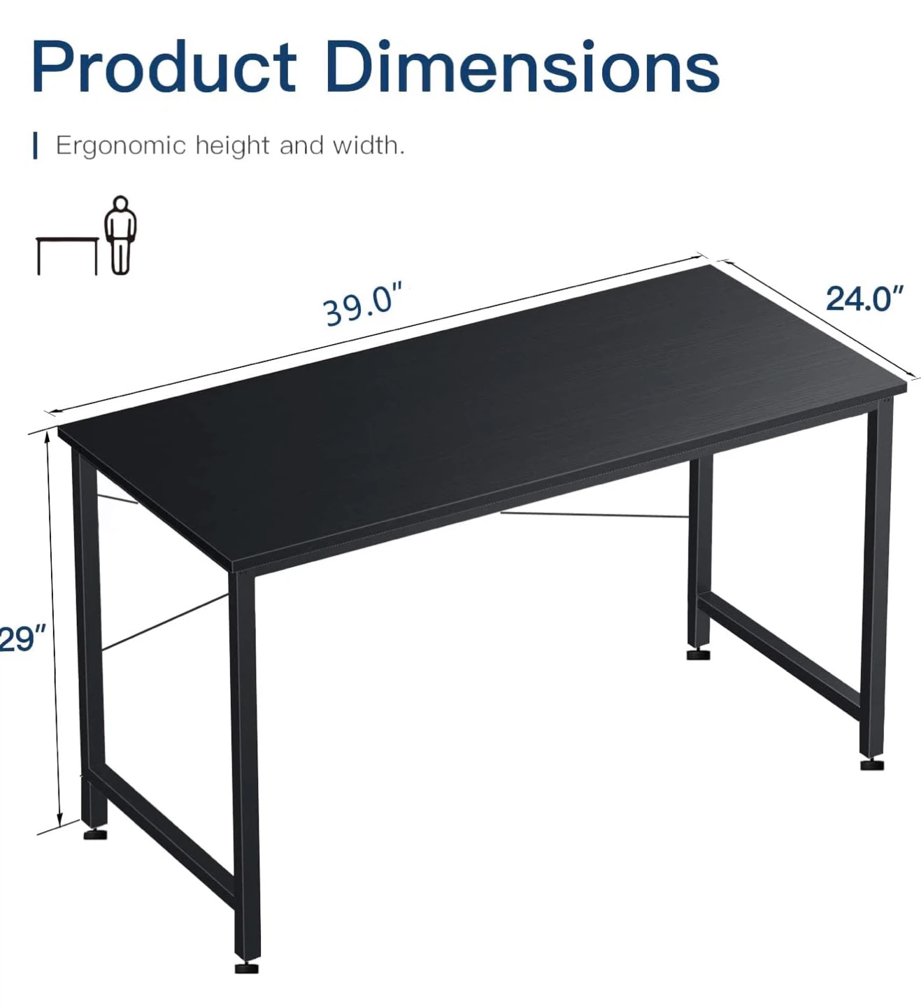 Black Wooden Desk - photo 2