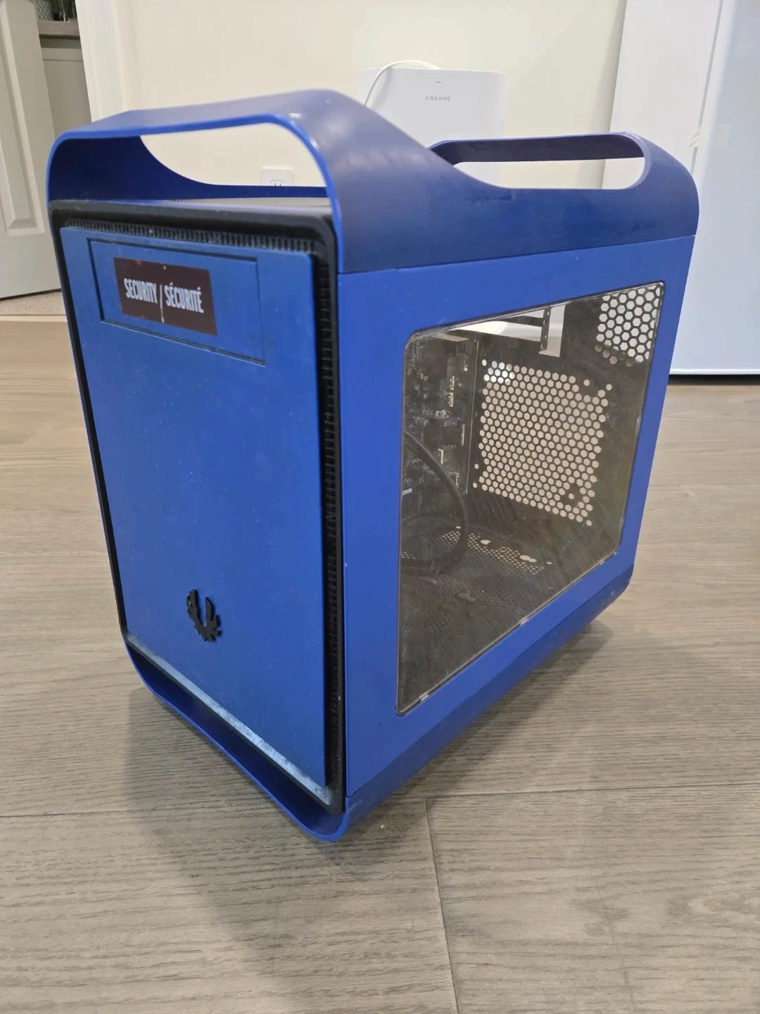 Blue PC Tower Case with Handle