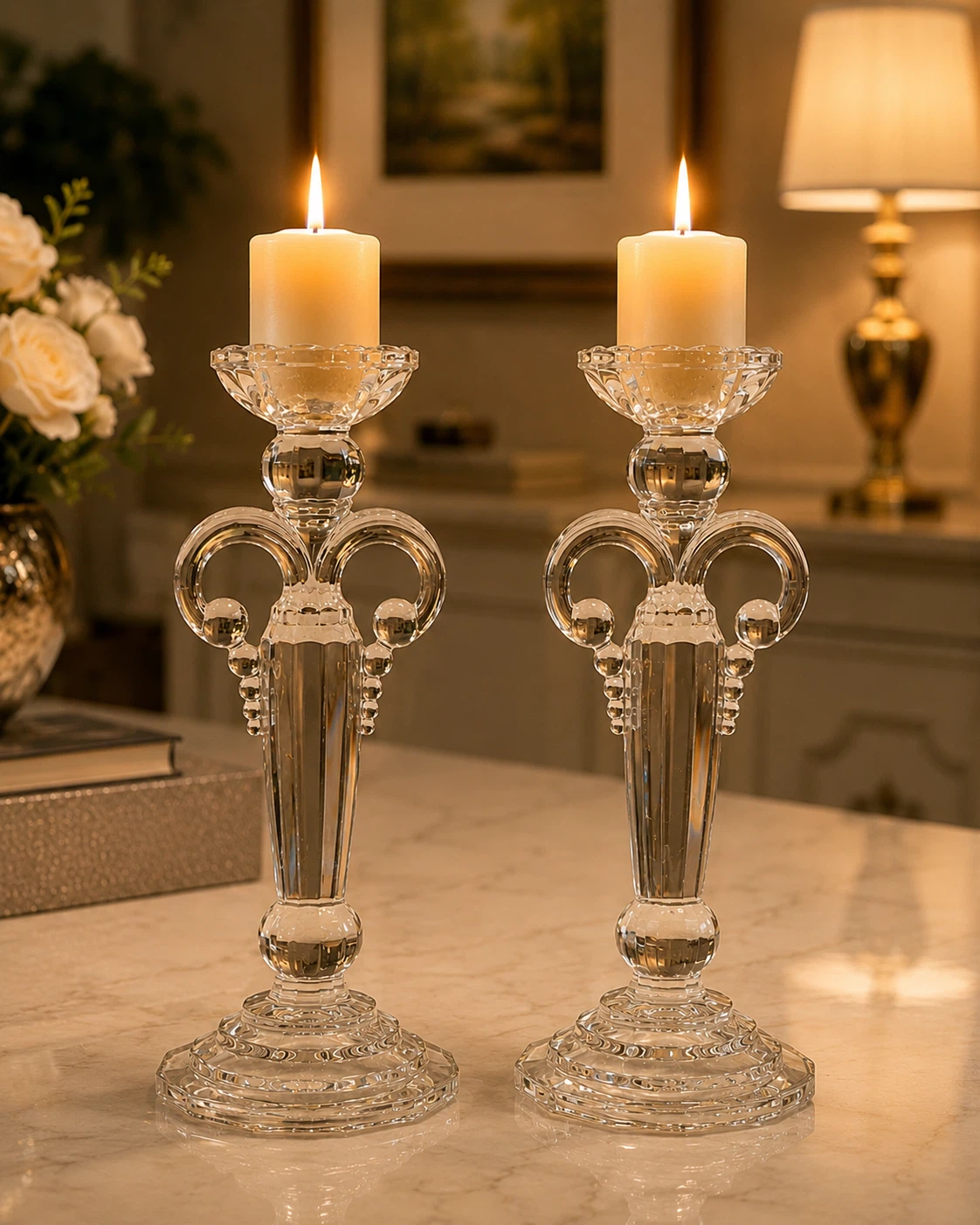 Crystal Candlesticks - Pair - photo 4