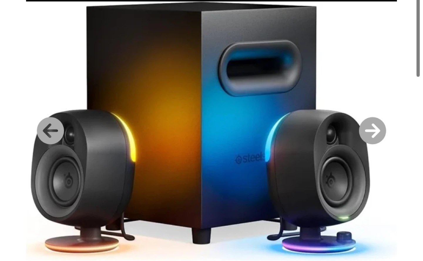 SteelSeries 2.1 USB Gaming Speakers