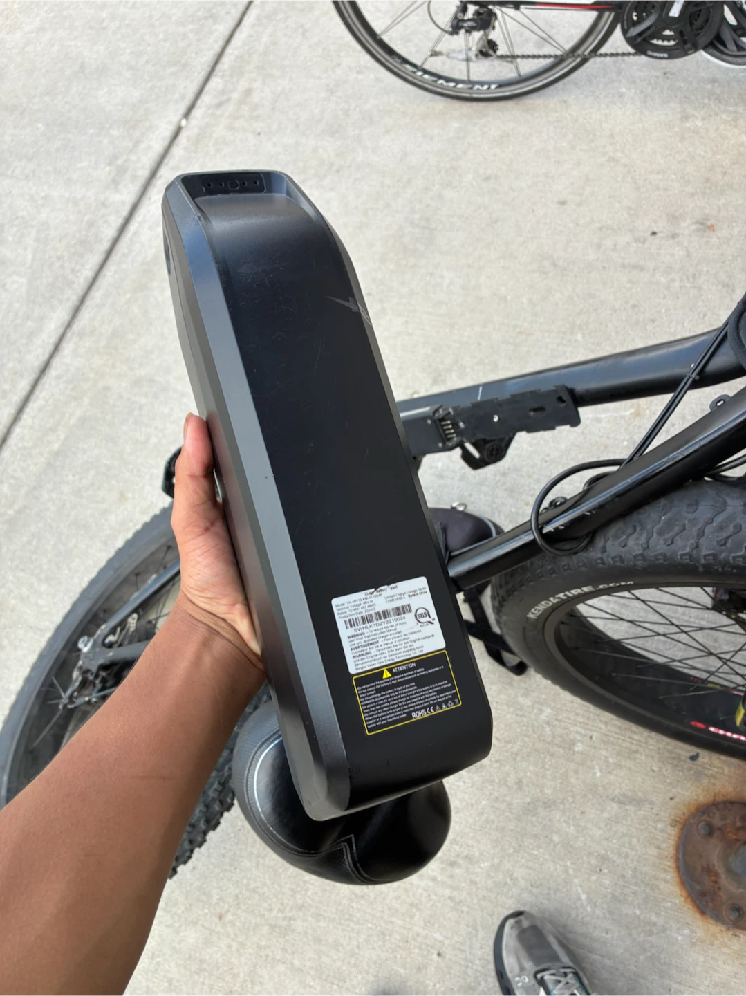 Black Electric Bike Battery