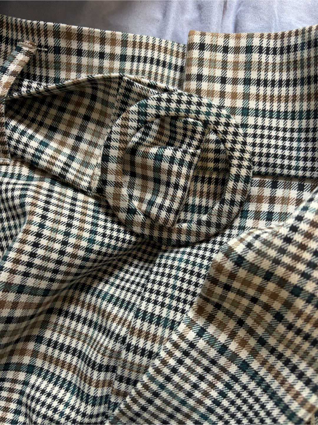ZARA TRF Plaid Belted Trousers Size S - photo 4
