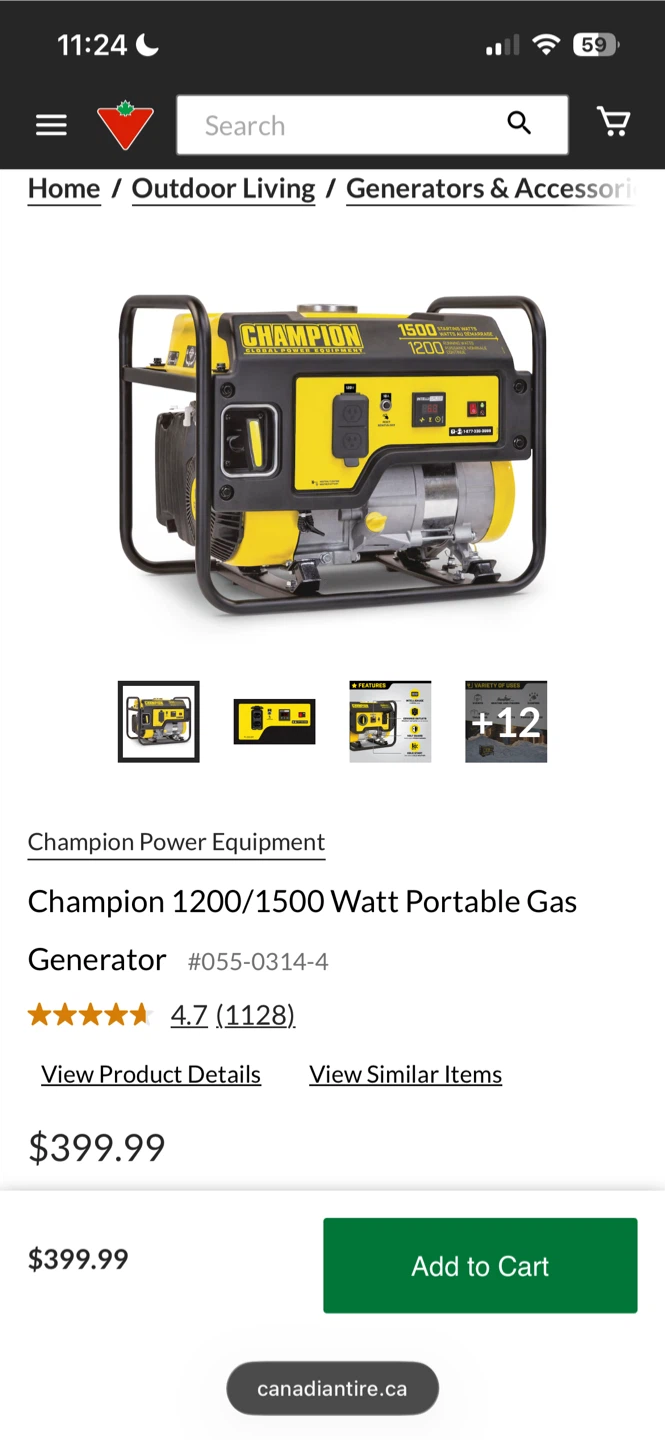 Champion 1500/1200 Watt Portable Generator (2006 unopened box) - photo 5