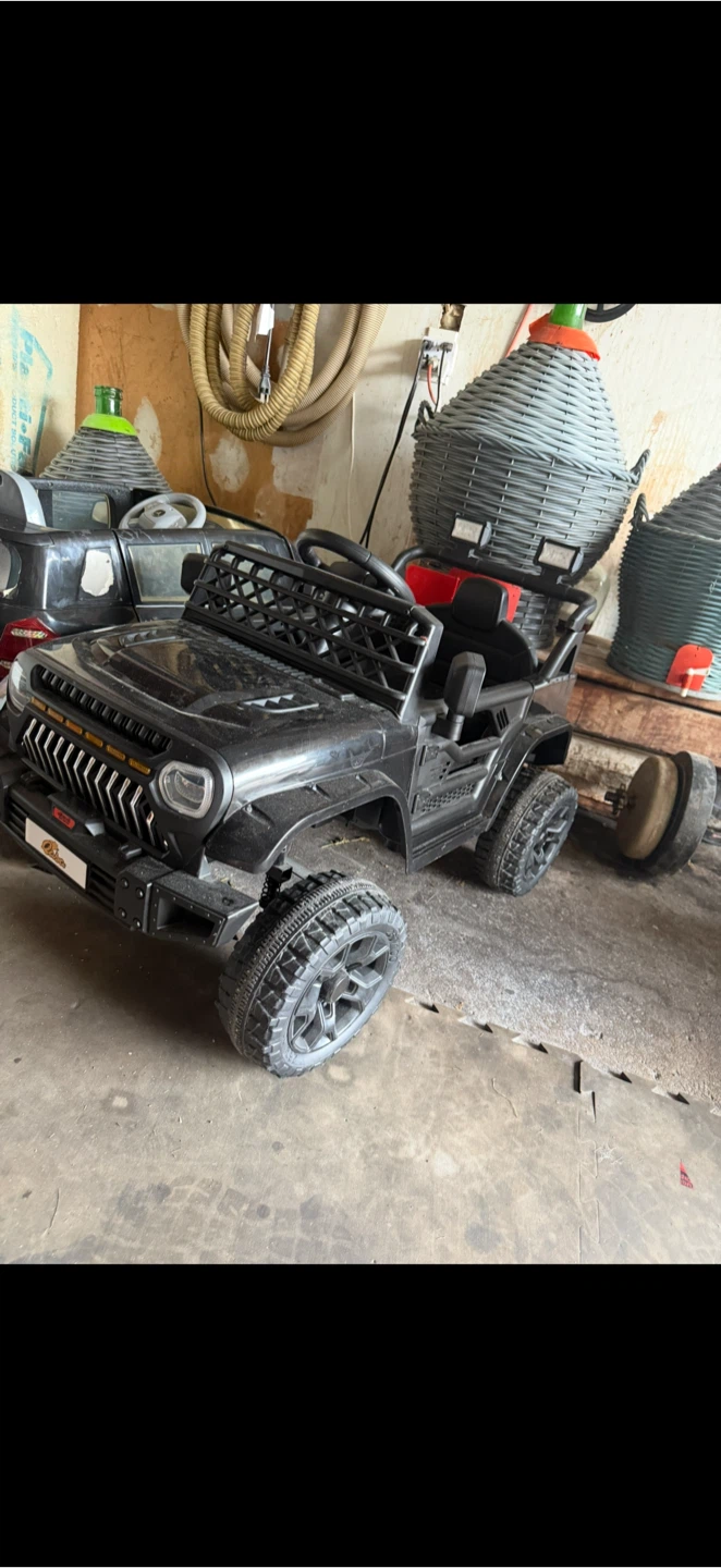 Black Kids Ride-On Jeep Toy