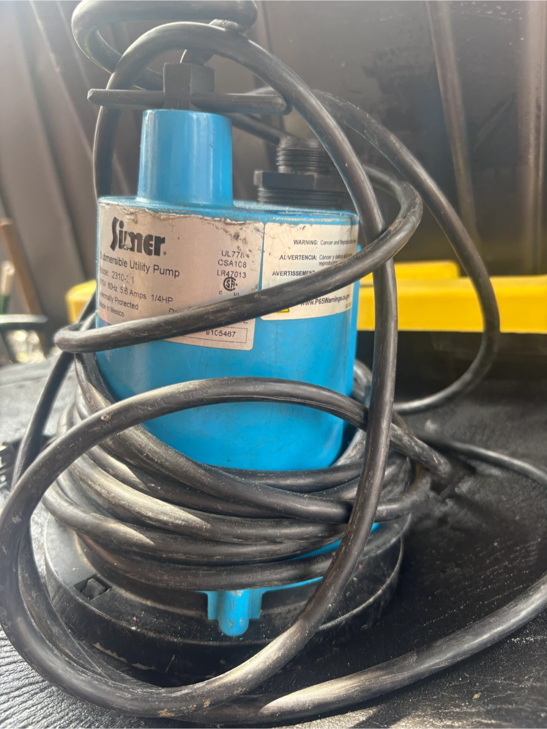 Simer Submersible Utility Pump Model 2310-1