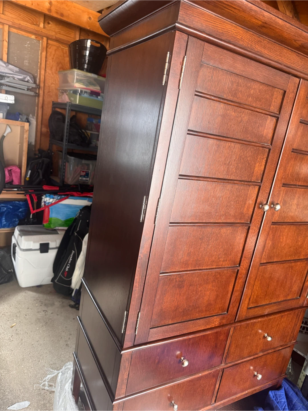 Wooden Armoire with Drawers - photo 3