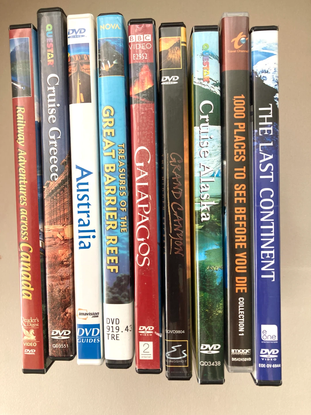 Collection of 9 Travel & Nature DVDs