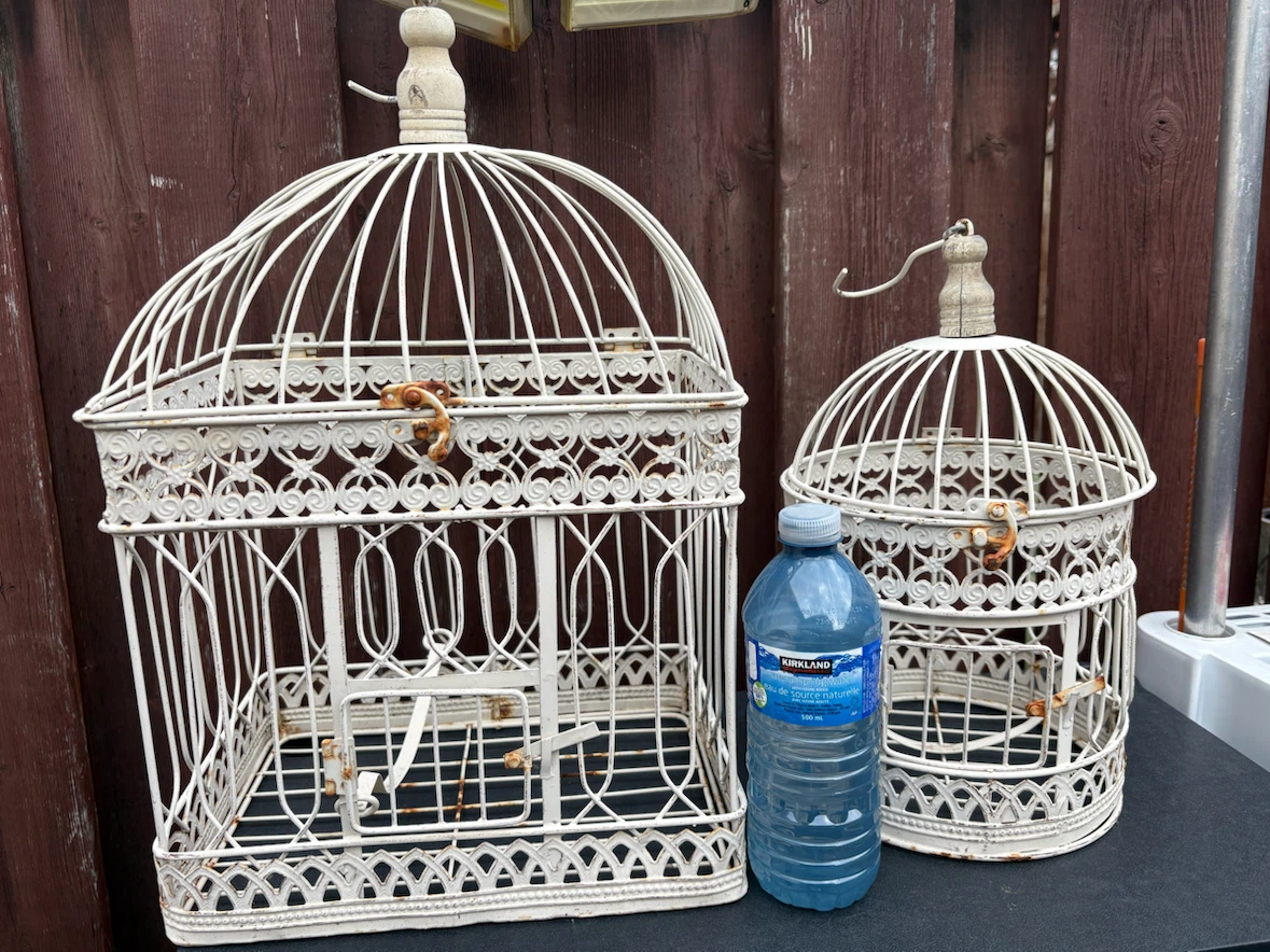 2 White Decorative Bird Cages - photo 2