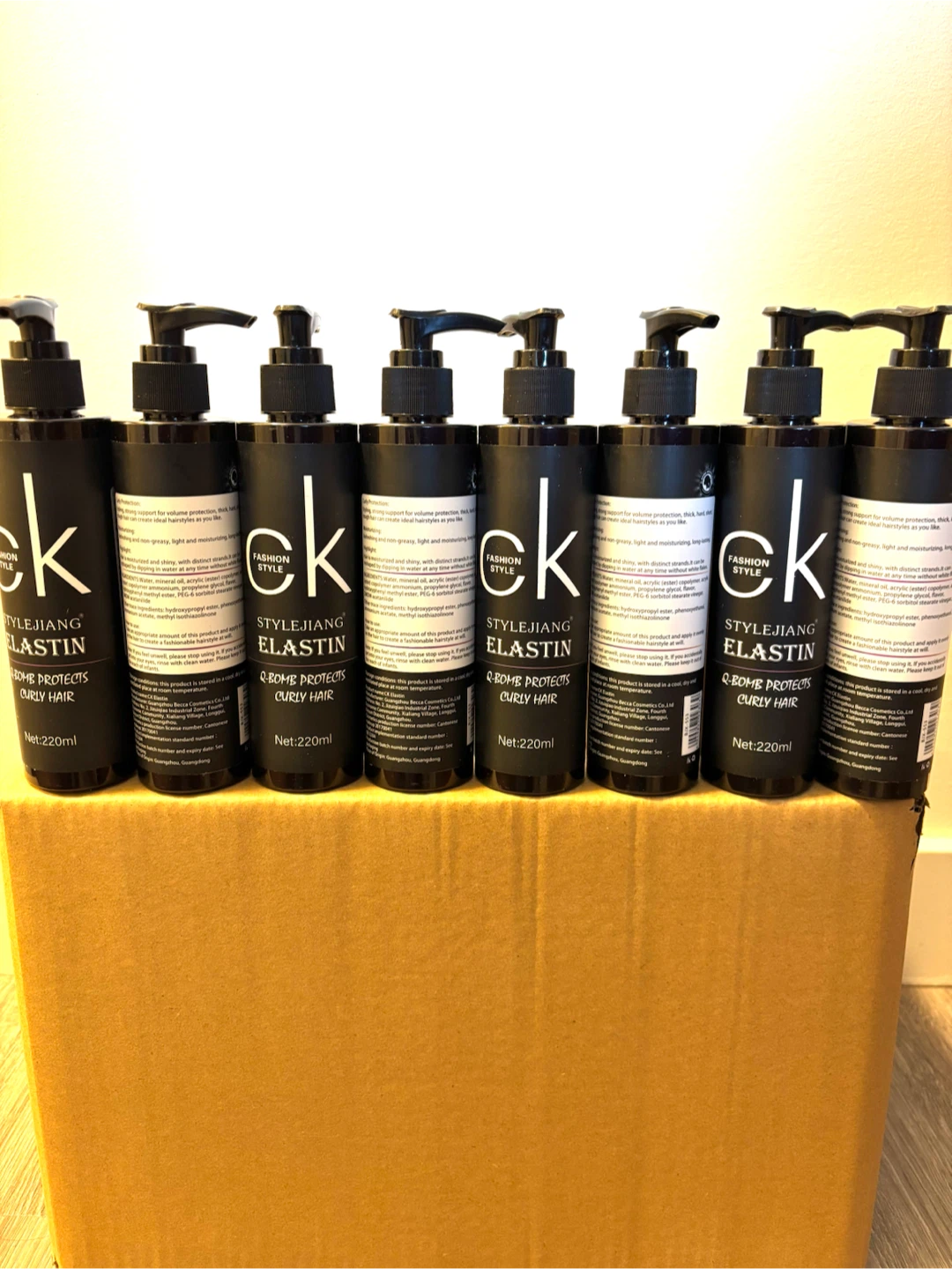 STYLEJIANG Elastin Q-Bomb Protects Curly Hair Treatment 220ml