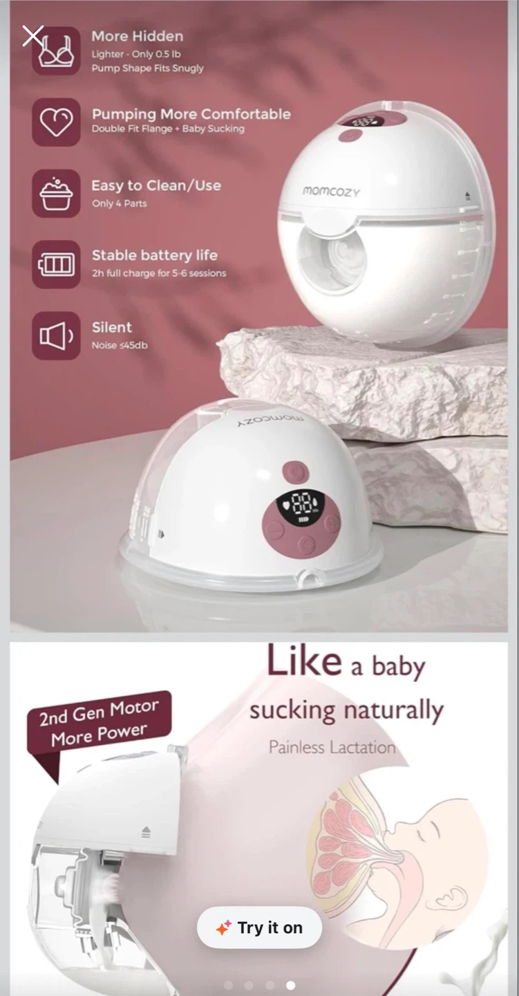 Momcozy M5 Wearable Double Electric Breast Pump 2-Pack - photo 4