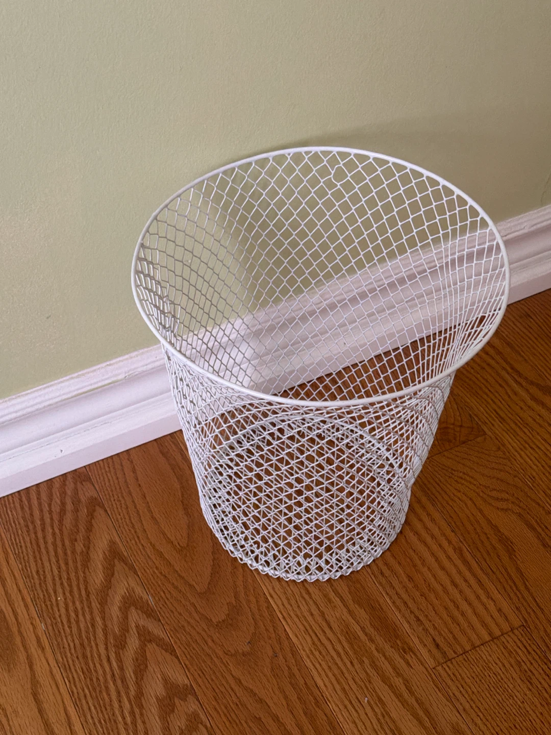 White Wastebasket