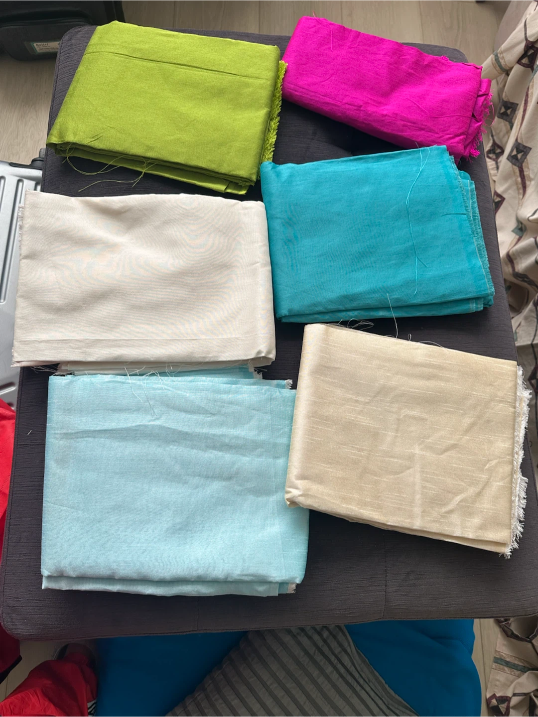 Raw Silk! Fabric bundle - assorted colors - photo 2