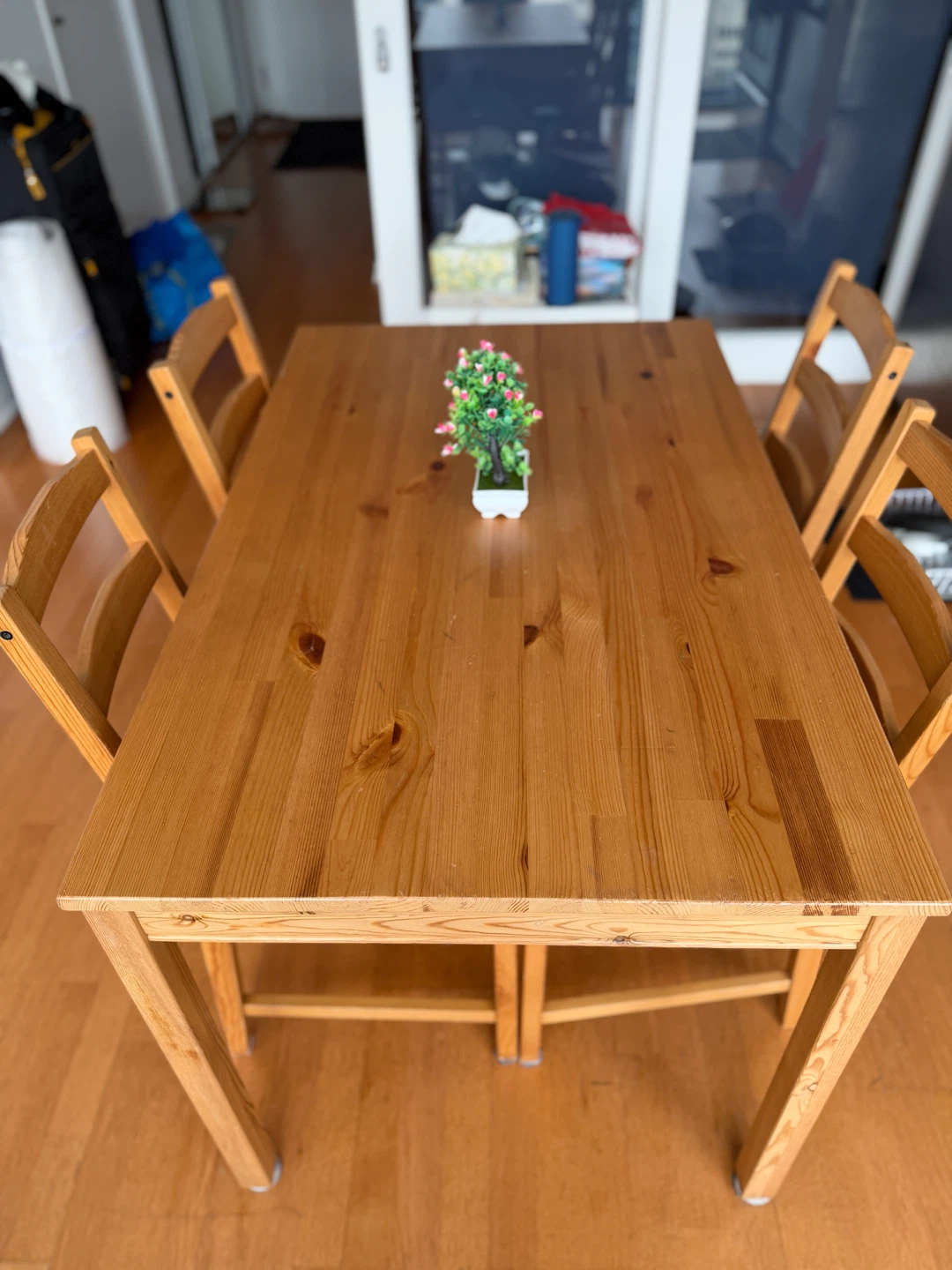 IKEA Wooden Dining Table and Chairs Set
