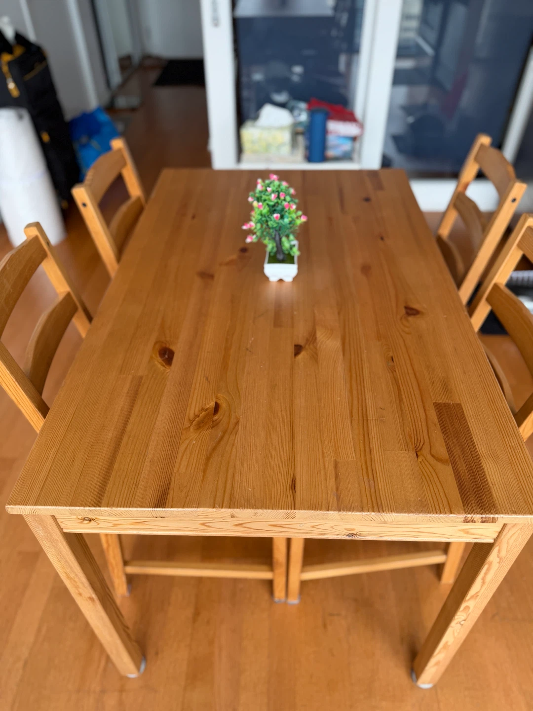 IKEA Wooden Dining Table and Chairs Set - photo 4