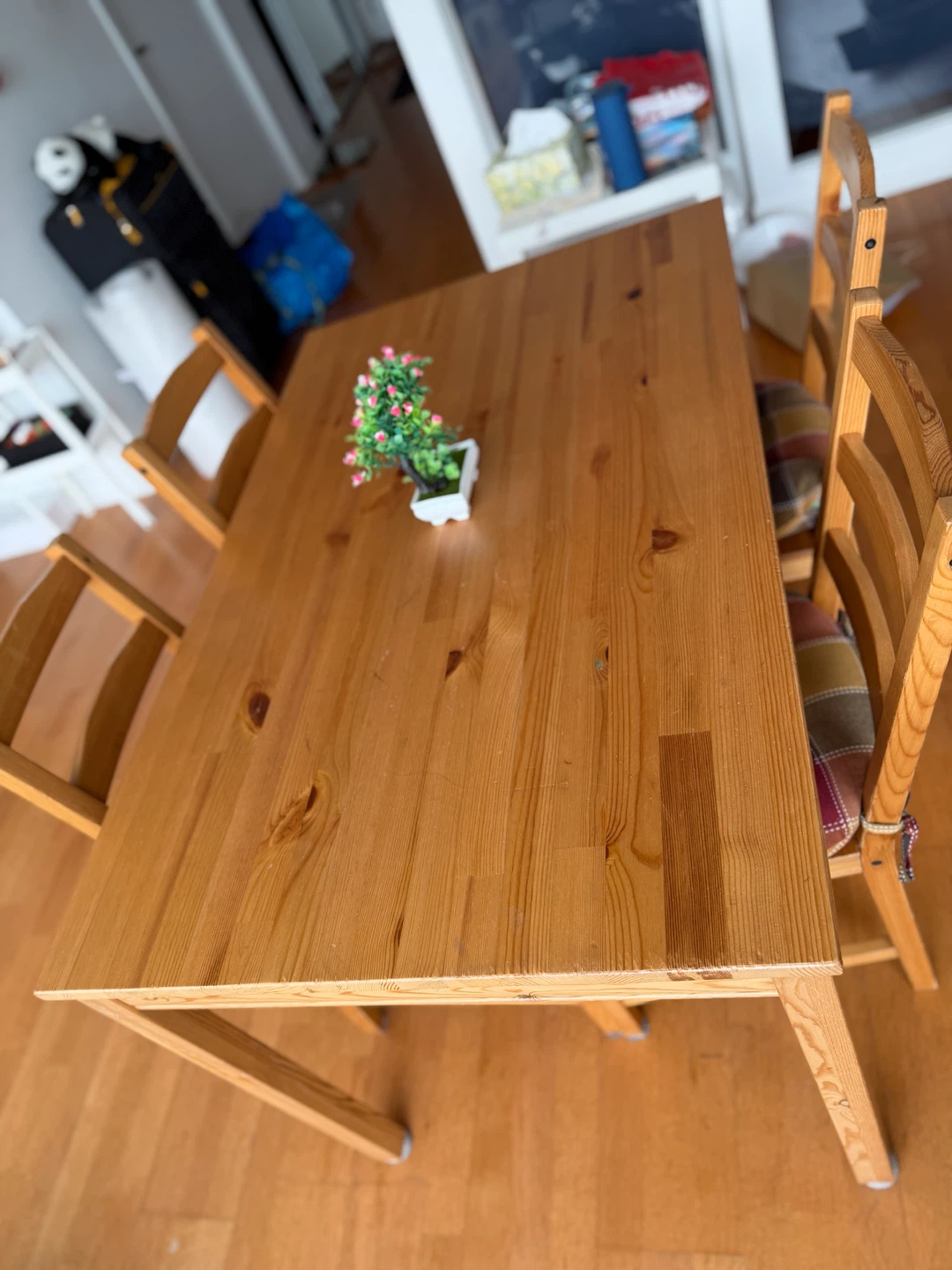 IKEA Wooden Dining Table and Chairs Set - photo 5