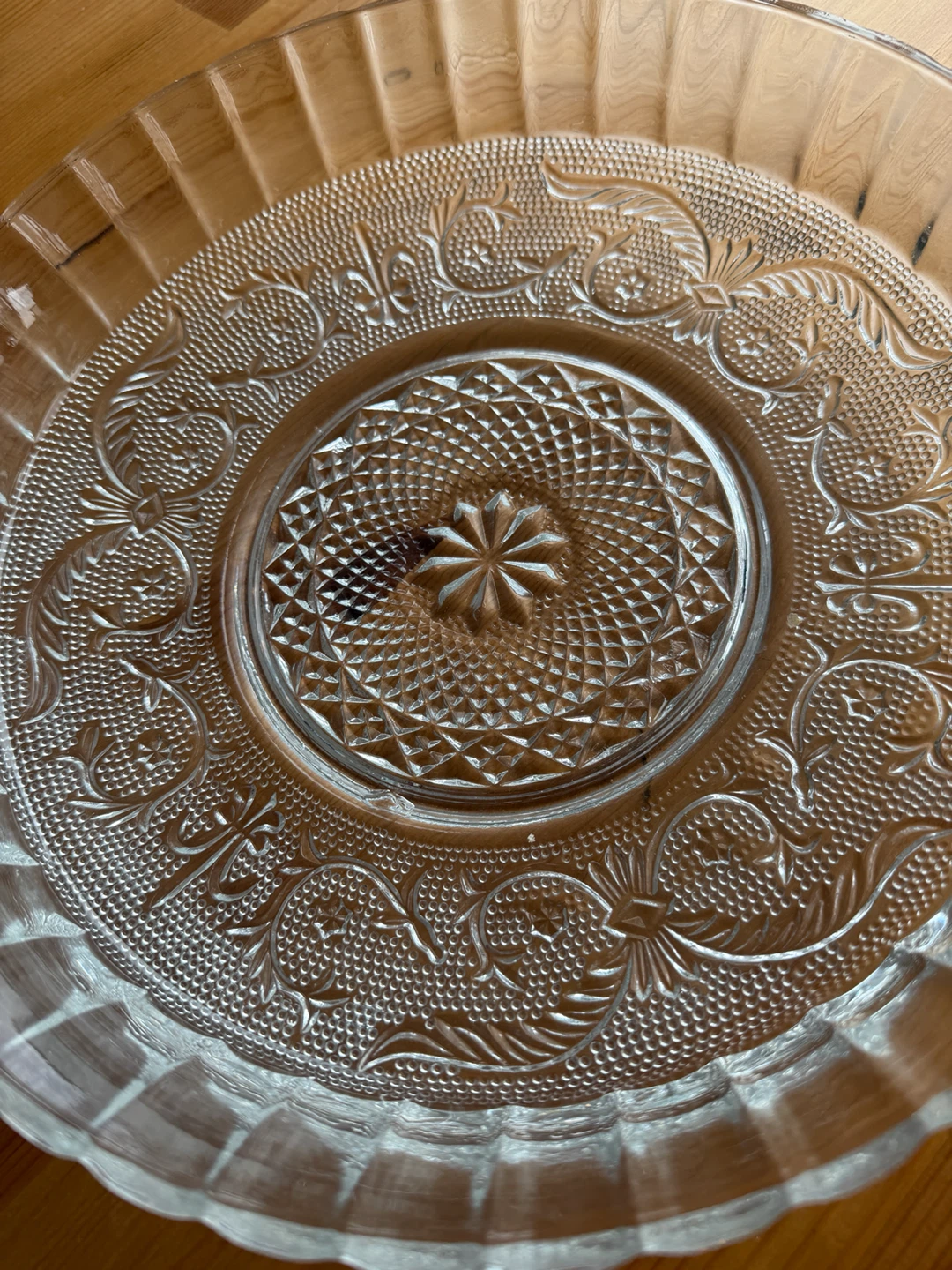 12” Clear Glass Serving Platter( heavy!) - photo 2