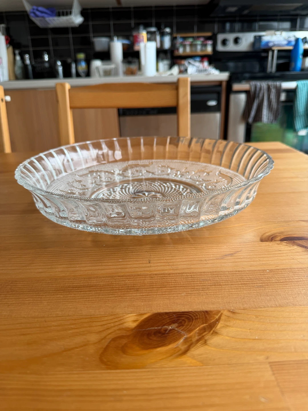 12” Clear Glass Serving Platter( heavy!) - photo 3
