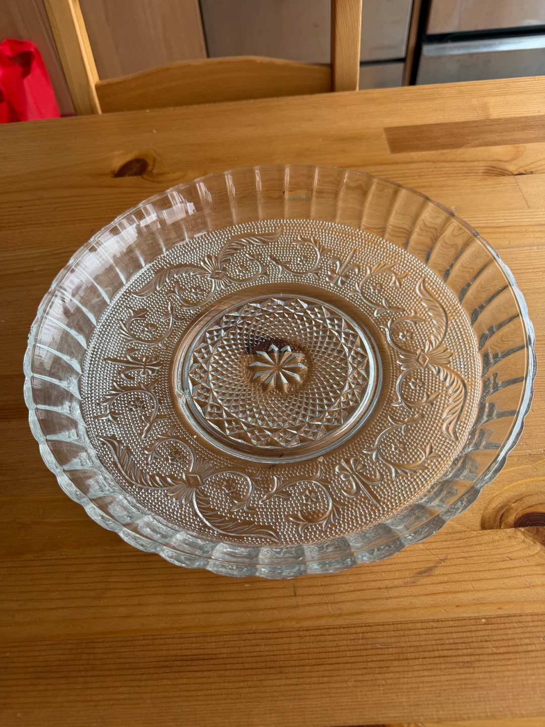 12” Clear Glass Serving Platter( heavy!) - photo 4