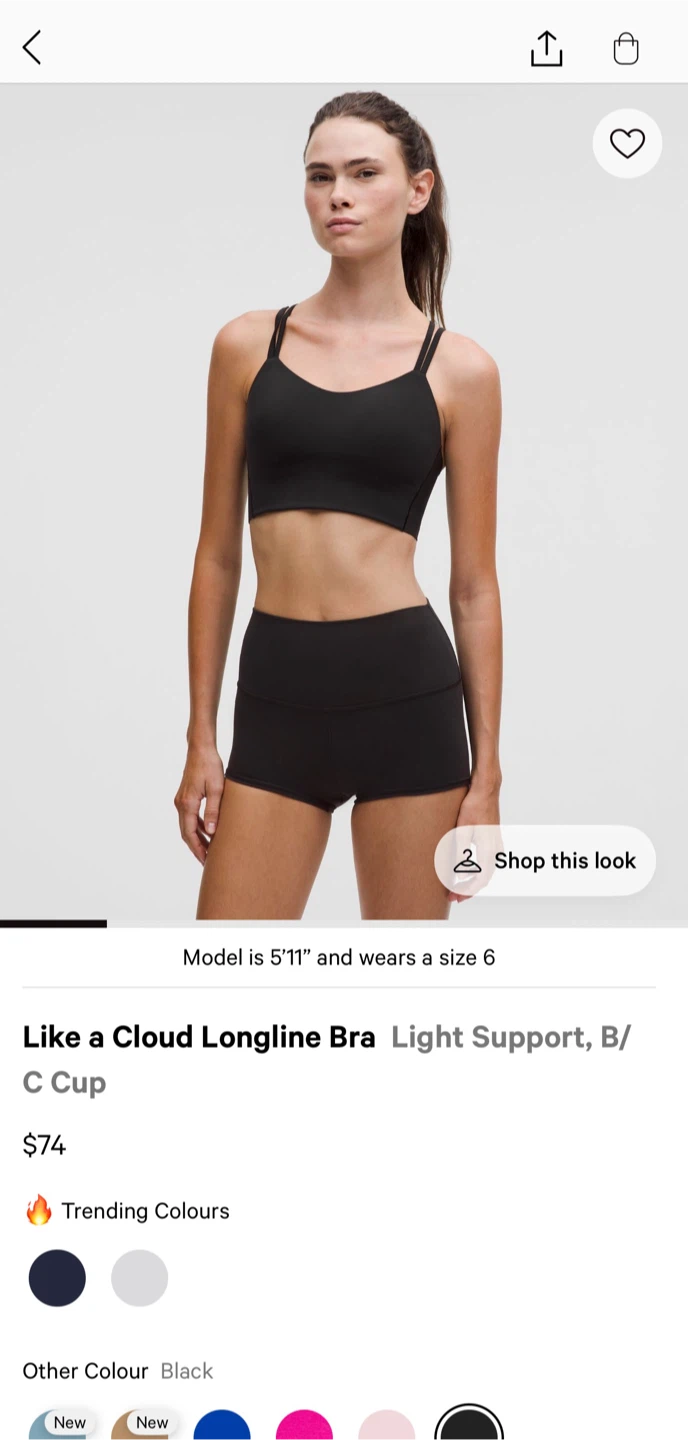 Lululemon Like a Cloud Longline Bra size 8 - photo 3