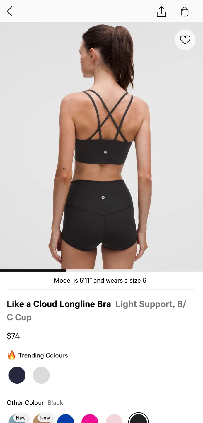 Lululemon Like a Cloud Longline Bra size 8 - photo 4