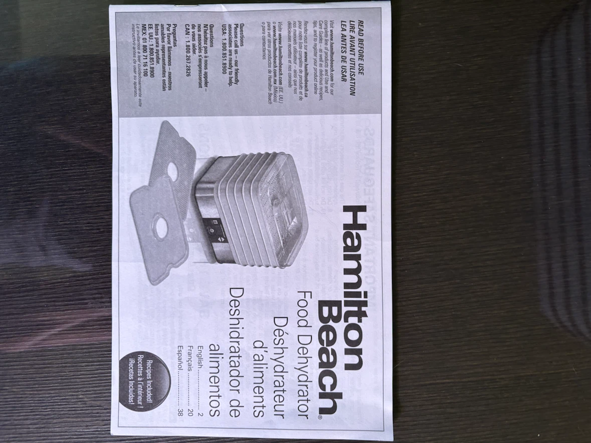 Hamilton Beach Food Dehydrator - photo 2