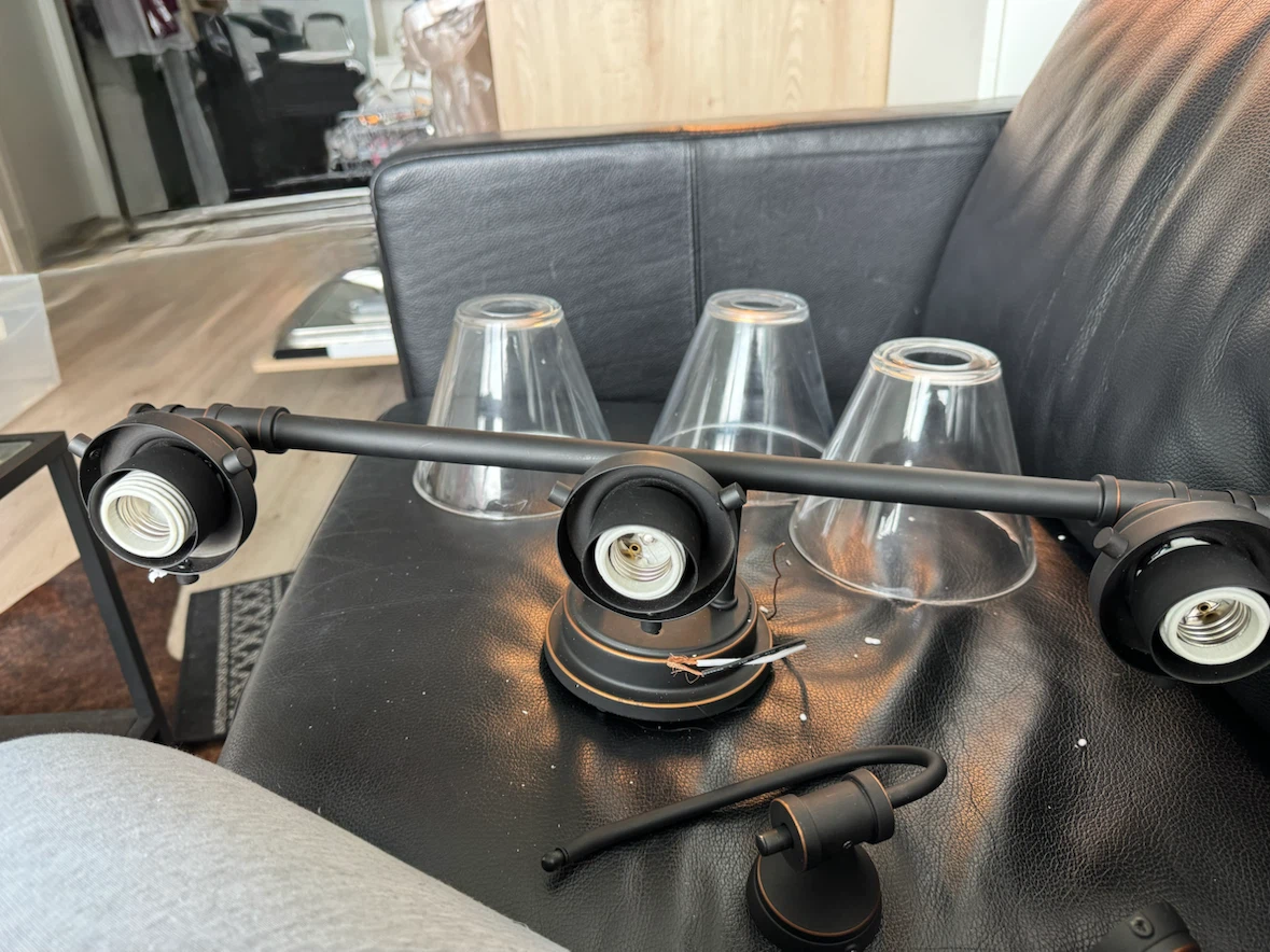 Dark Bronze Vanity Light Fixture - photo 3