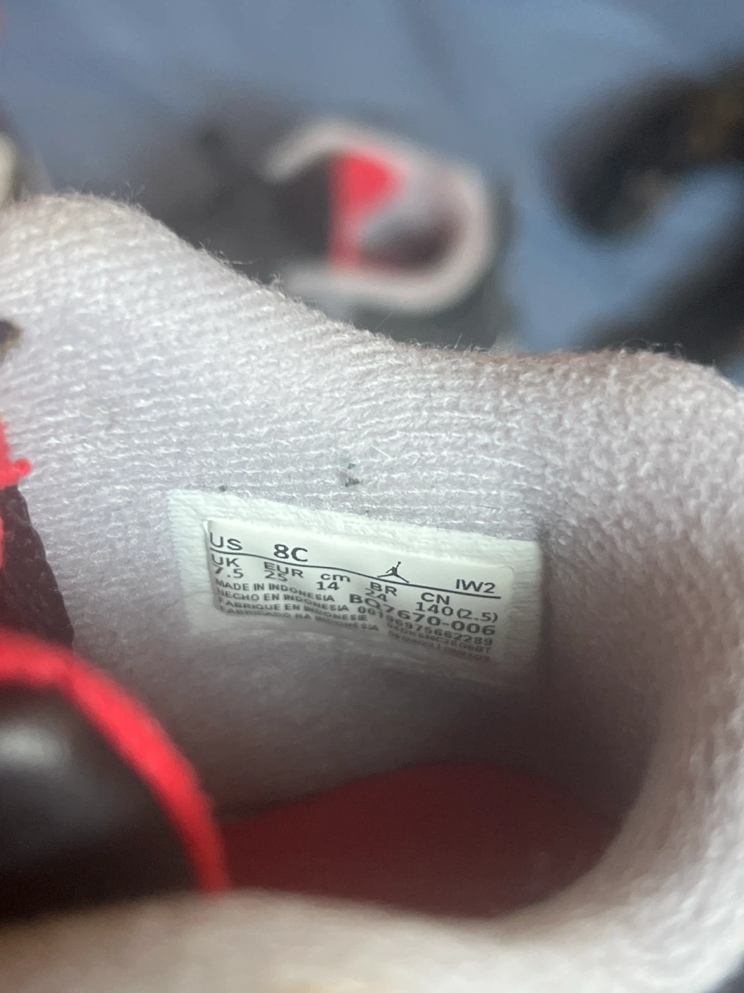Jordan 4 Retro TD Black Red - photo 2