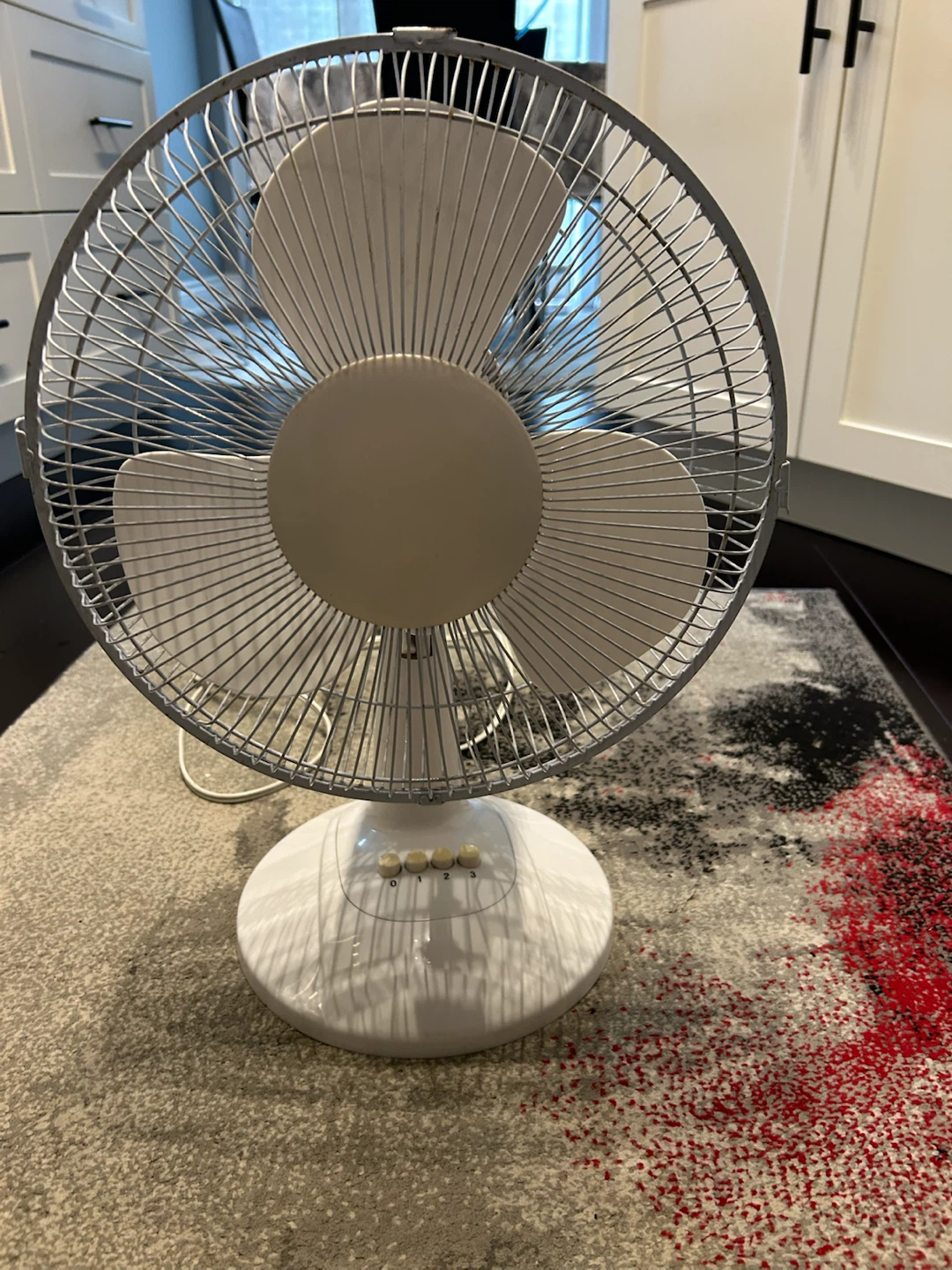 White oscillating Fan