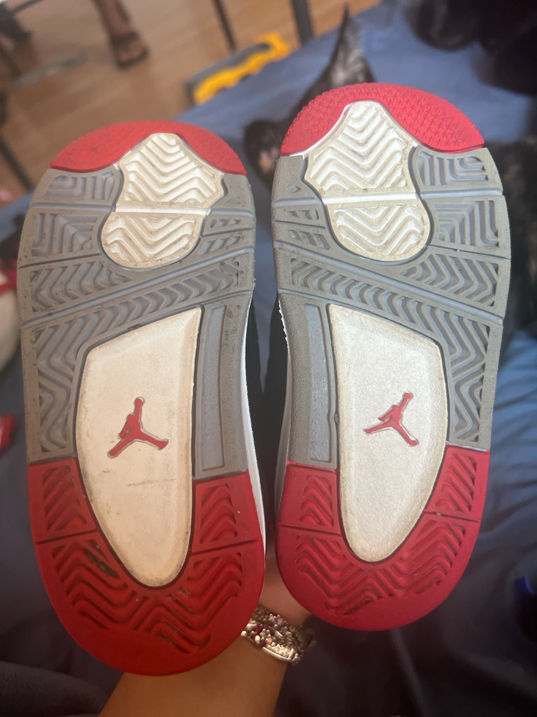 Jordan 4 Retro TD Black Red - photo 3