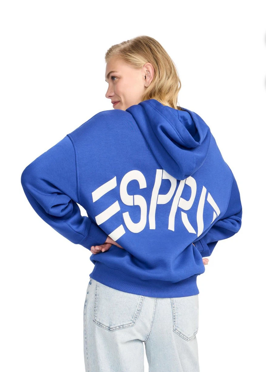 ESPRIT Women’s Oversized Logo Sweatshirt Hoodie, Retro 80s Viral