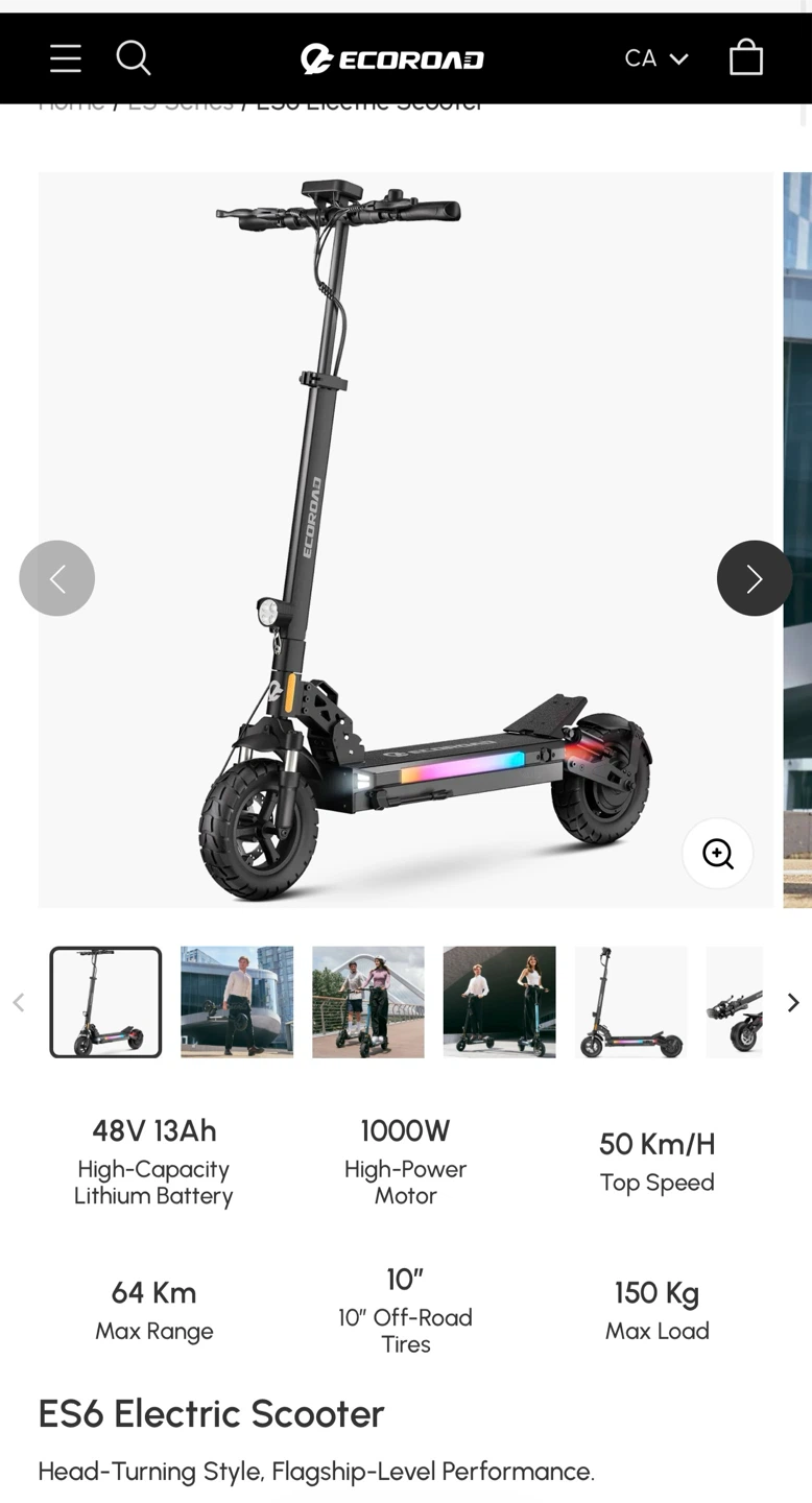 ECOROAD ES6 Electric Scooter