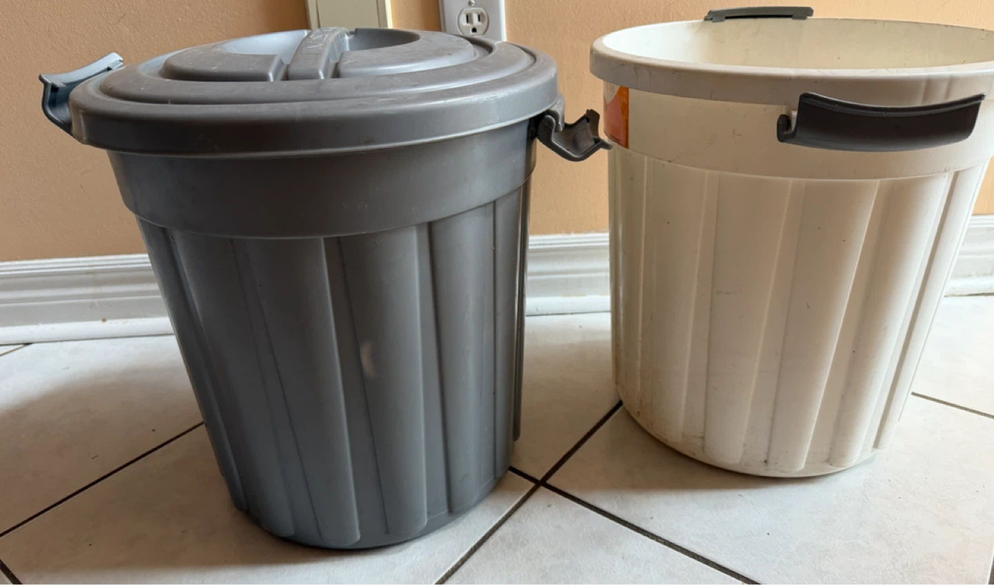 Two Plastic Bins with Lid - photo 2