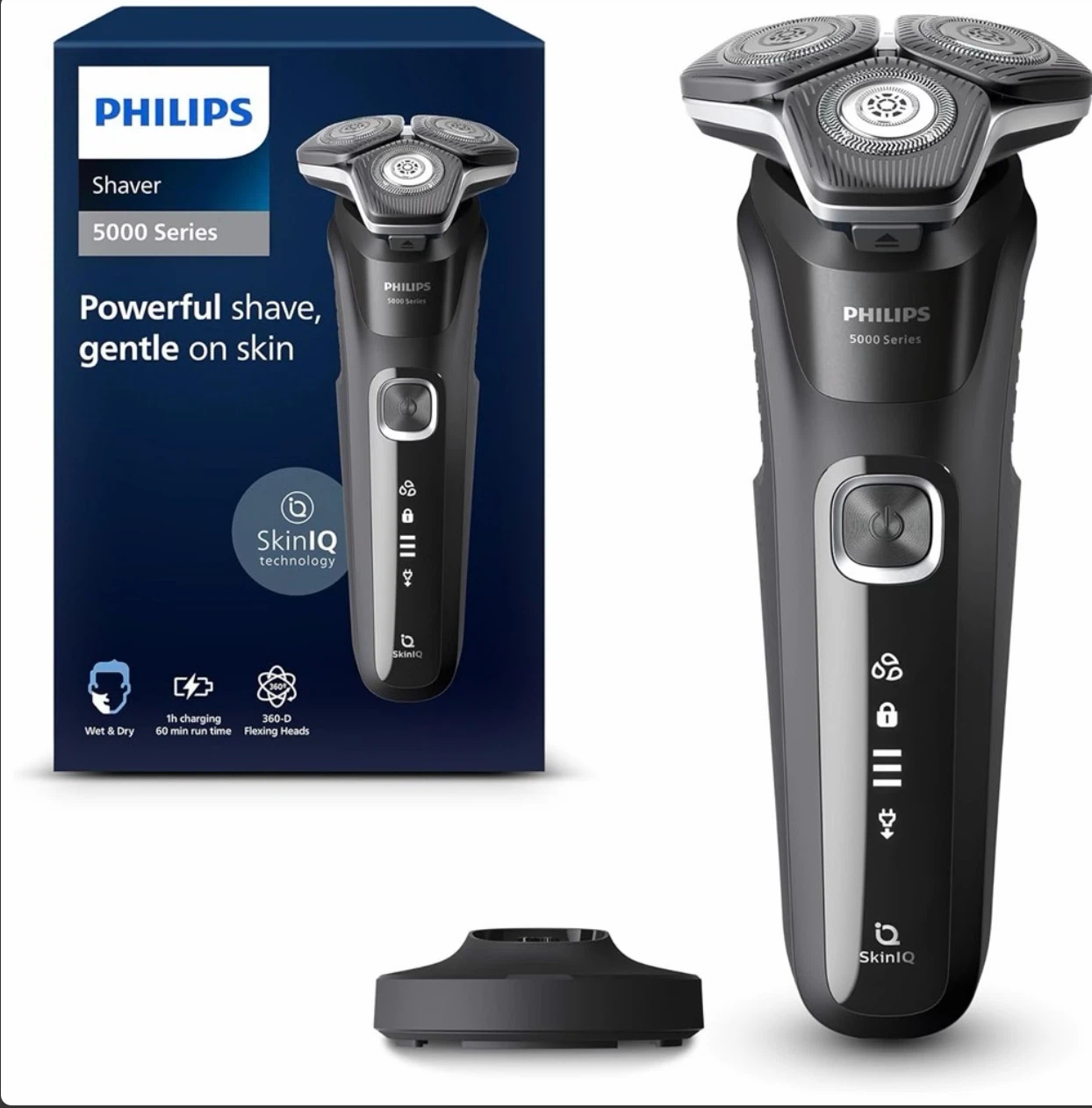 Philips Shaver Series 5000, Wet & Dry, Charging Stand - photo 2