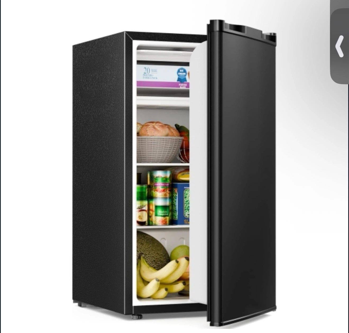 Black One Door Refrigerator - photo 2