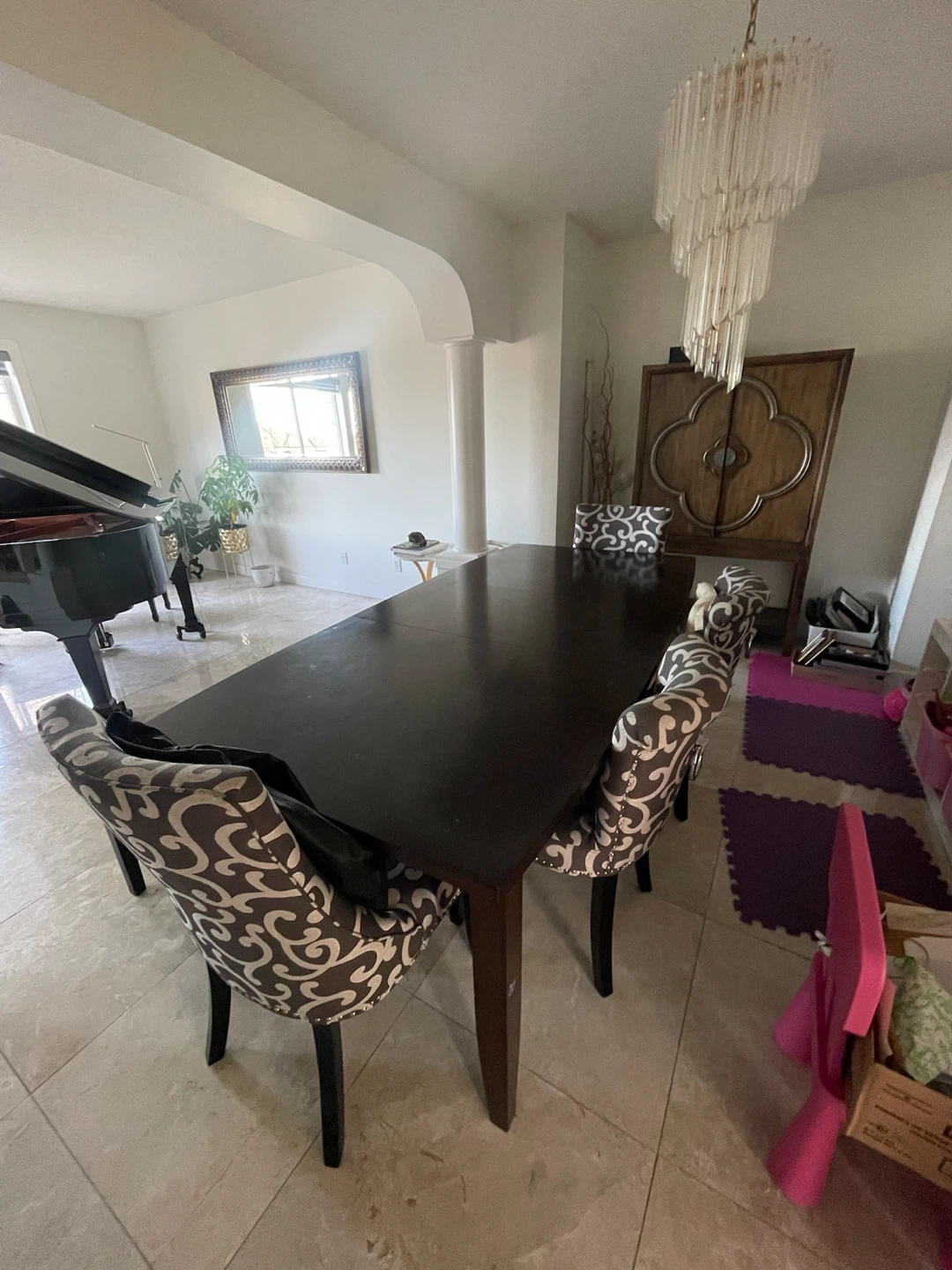 Dark brown dining table - photo 2
