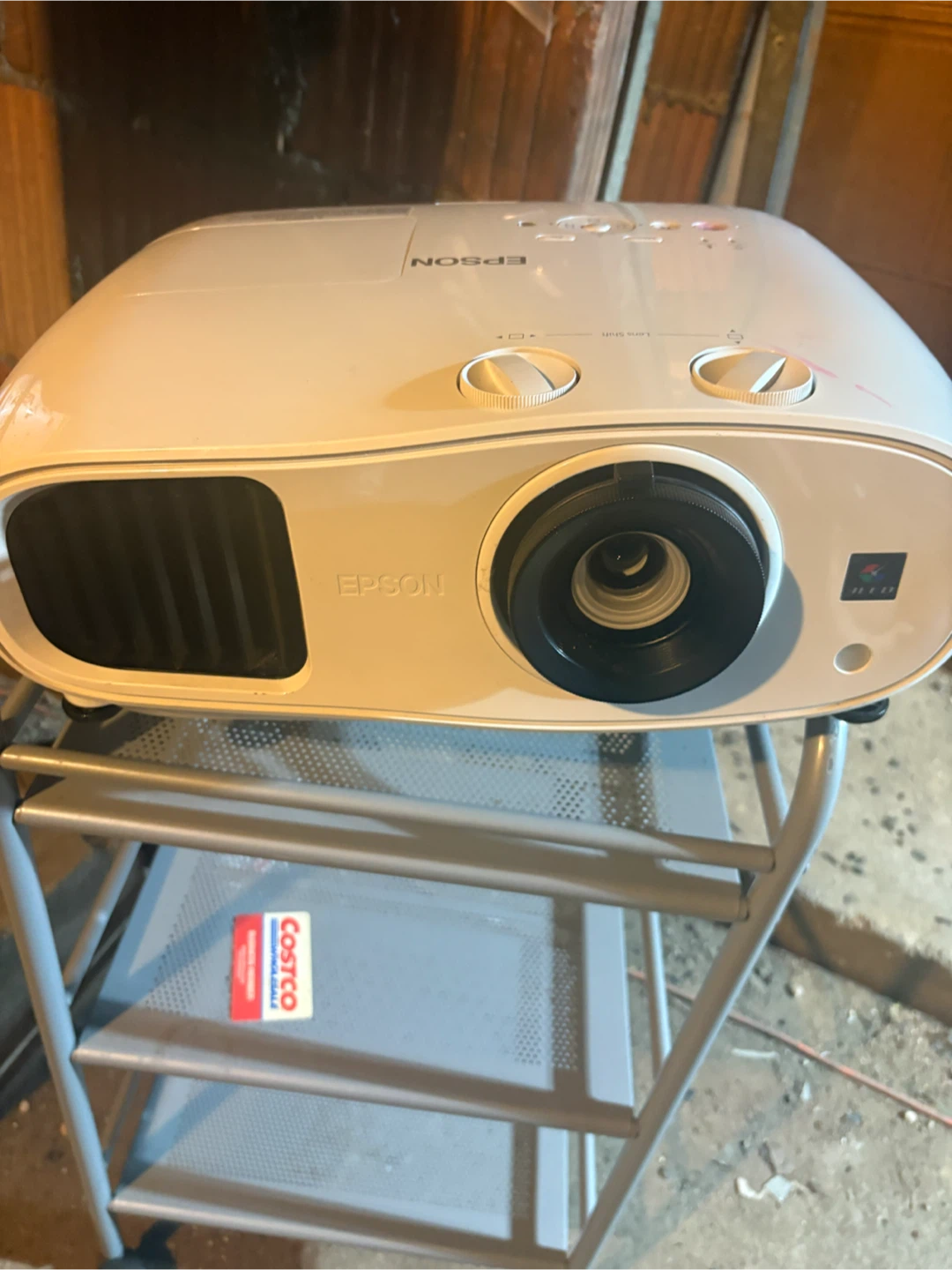 Epson H800A LCD Projector and screen 12 ft