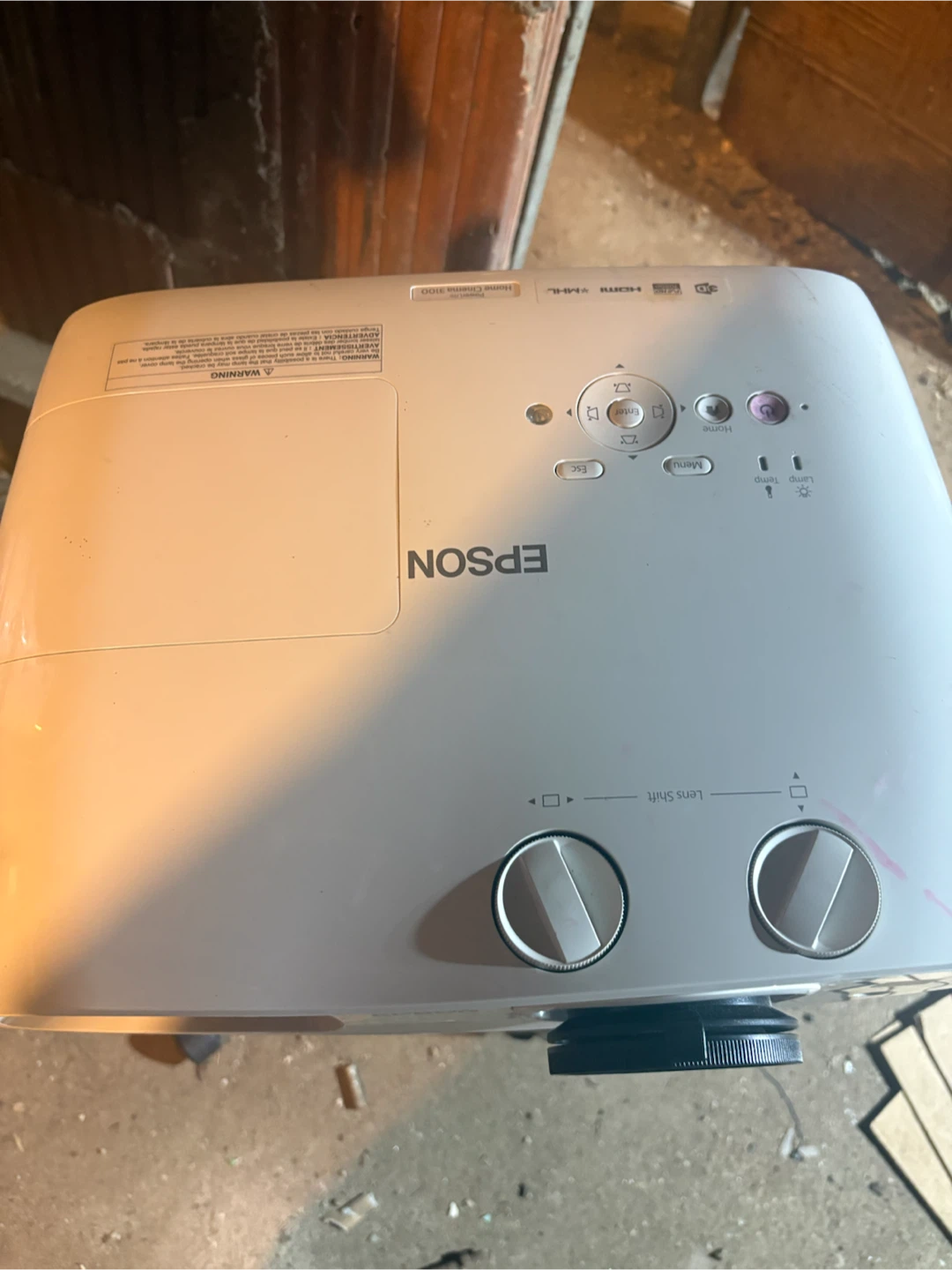 Epson H800A LCD Projector and screen 12 ft - photo 2