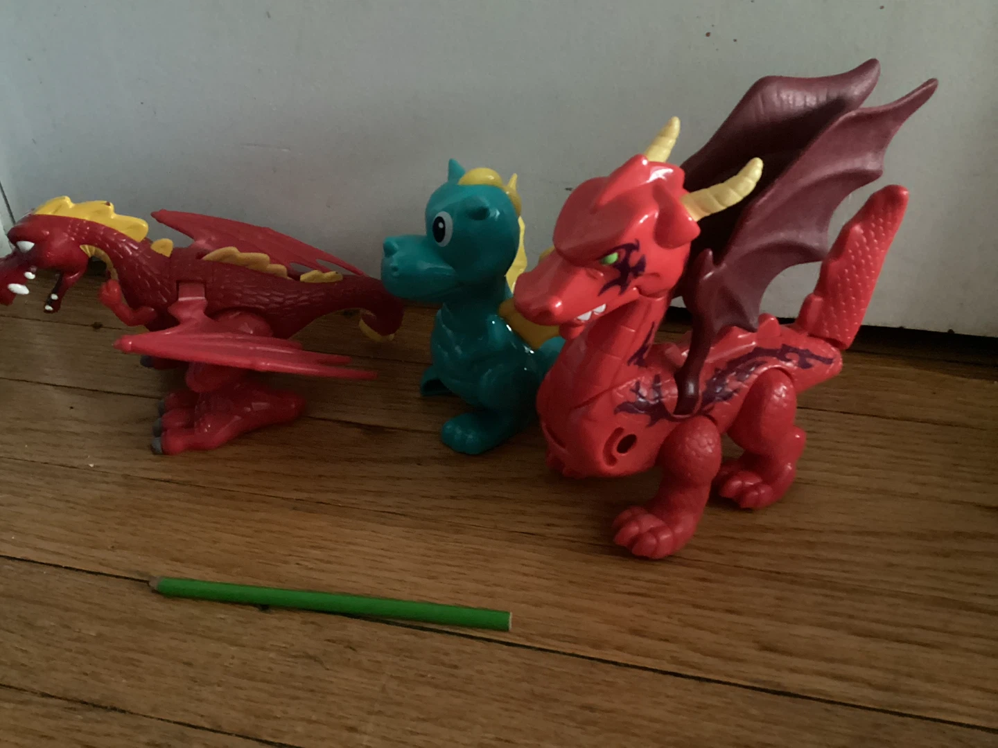 Red Dragon Toys (2) and bonus blue Dragon