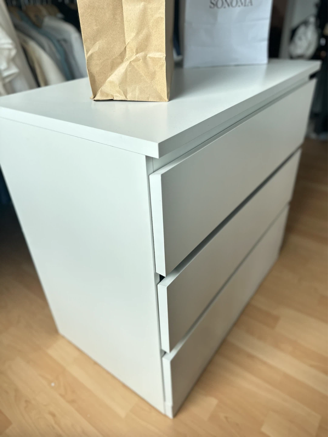 White 3-Drawer Dresser - photo 5