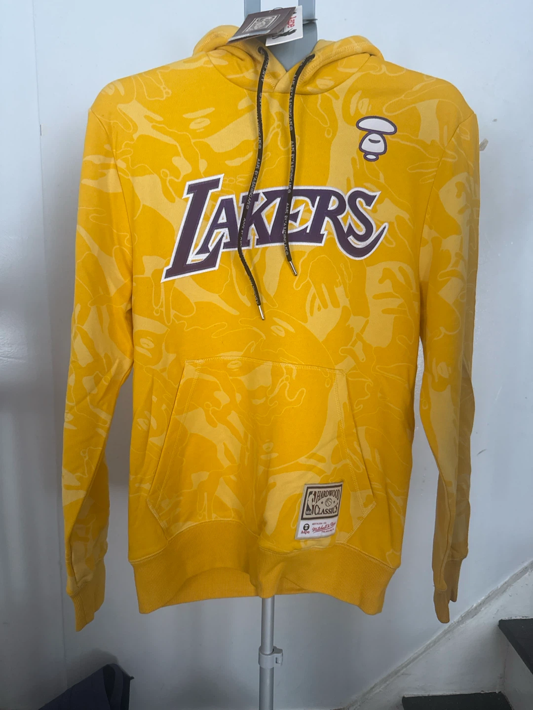 Aape x Los Angeles Lakers Yellow Camo Hoodie