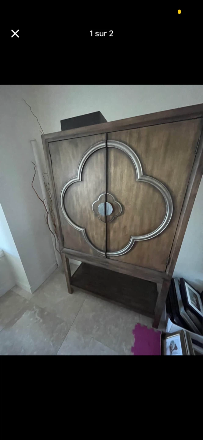 Wood bar cabinet - photo 3