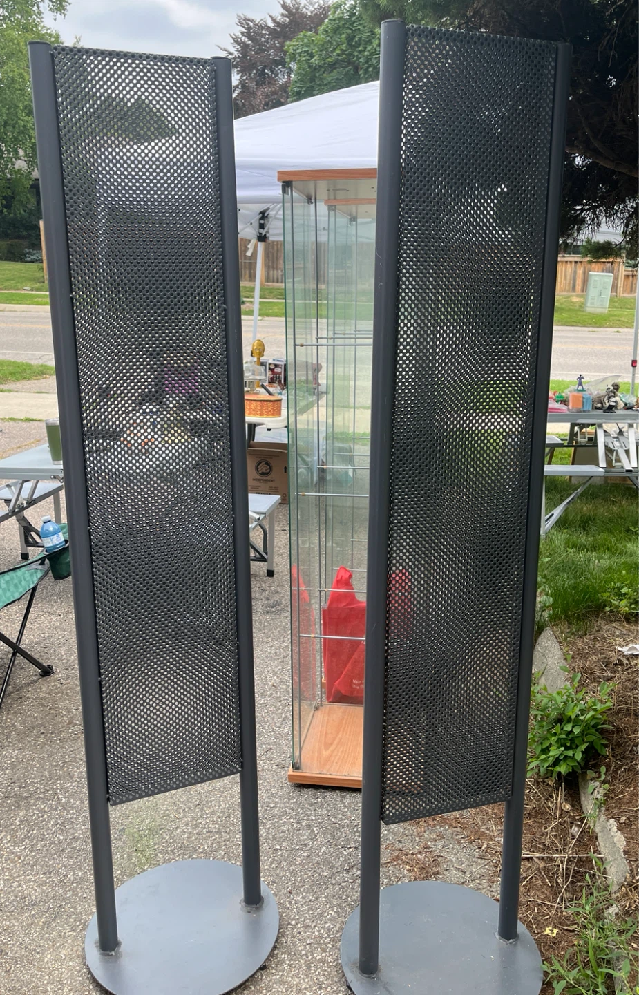 Pair of Metal Display Stands
