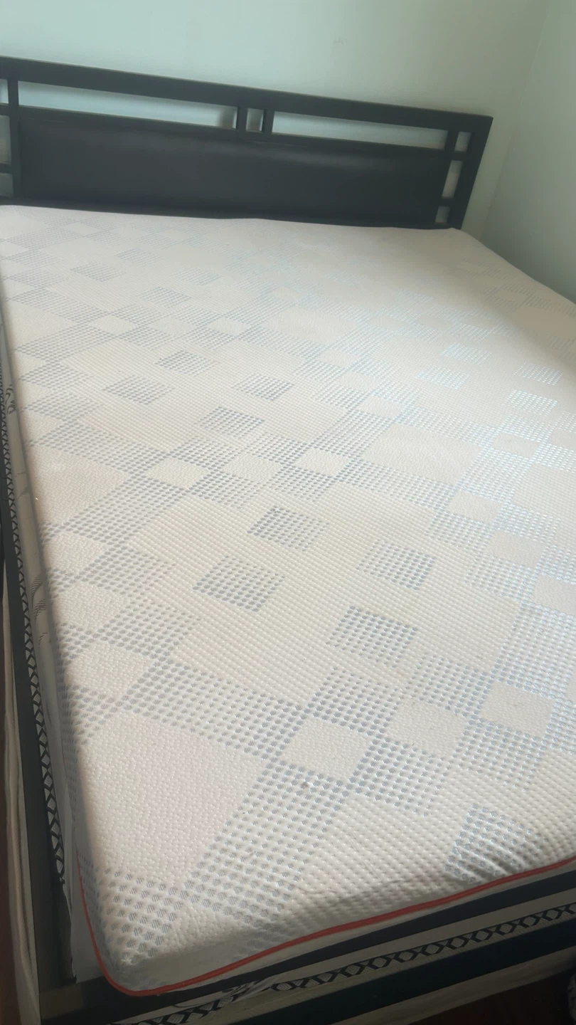 Queen Size Mattress with Black Metal Bed Frame - photo 2