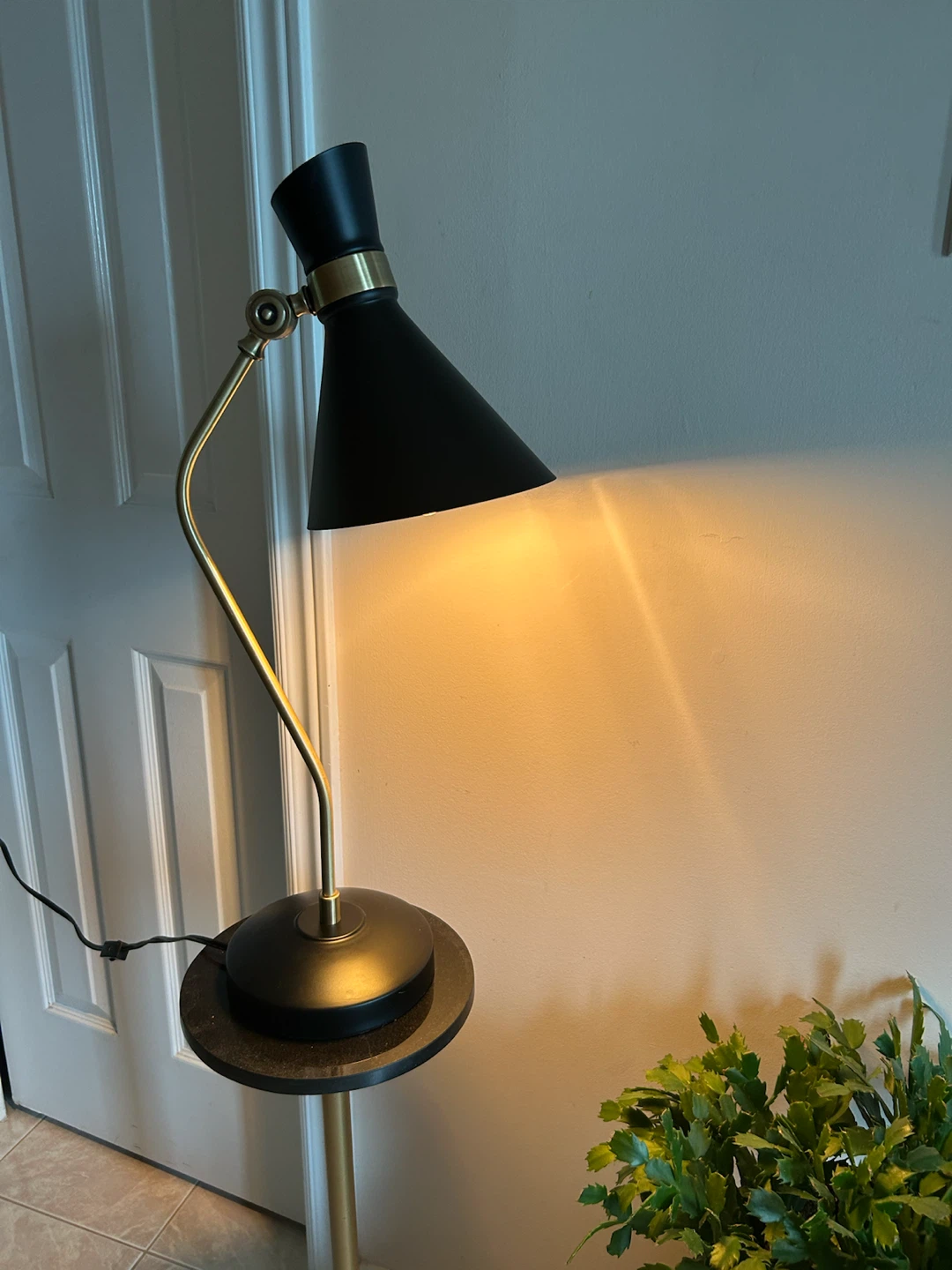 Mid Century Modern Table Lamp  by Dainolite - Black & Brass